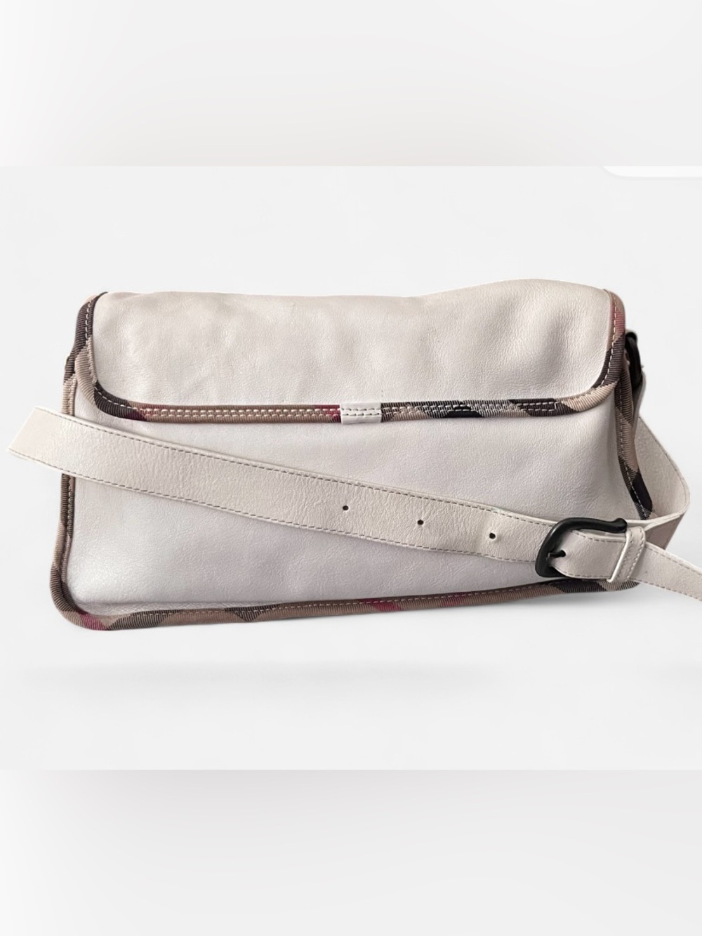 Burberry Vintage LeatherCream Nova trim Crossbody Shoulder Bag - Picture 3 of 6